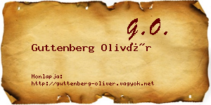 Guttenberg Olivér névjegykártya